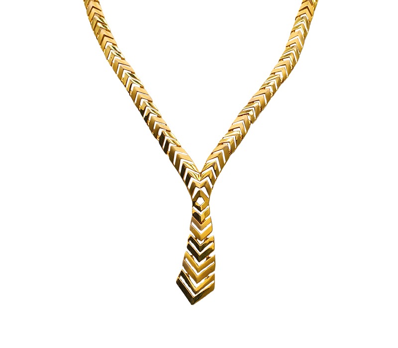 By casting necklace