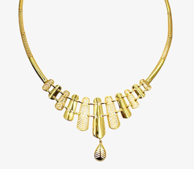 By casting necklace