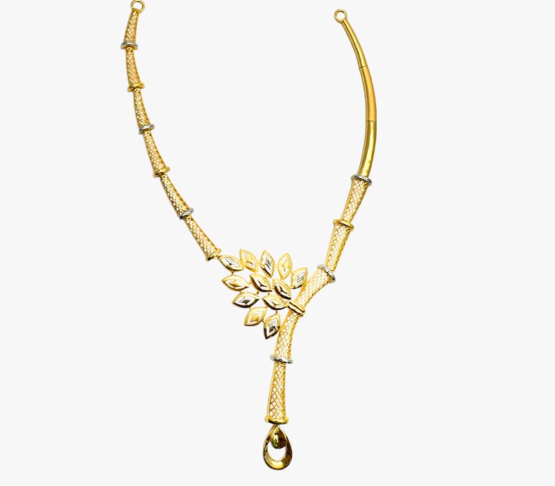 By casting necklace